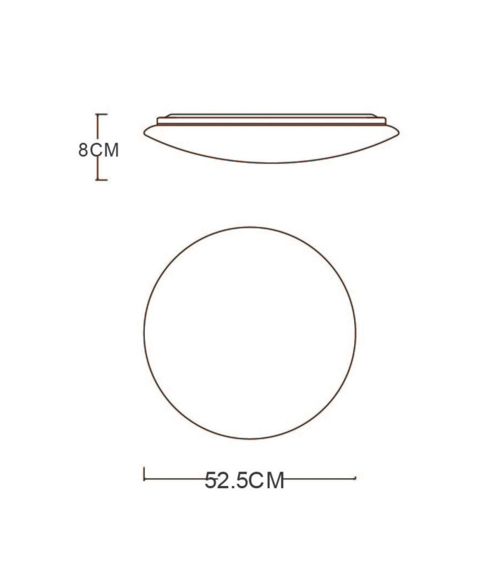 Pierre Integrated LED Flush Ceiling Light White 3000-6500K-5