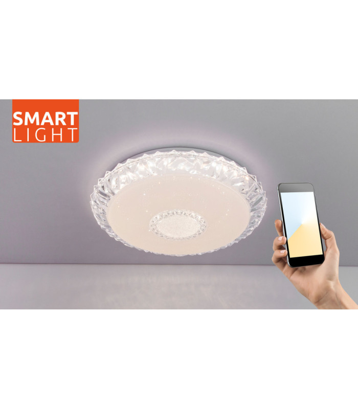 Eddie Integrated LED Decorative Flush Ceiling Light White 3000-6500K-11