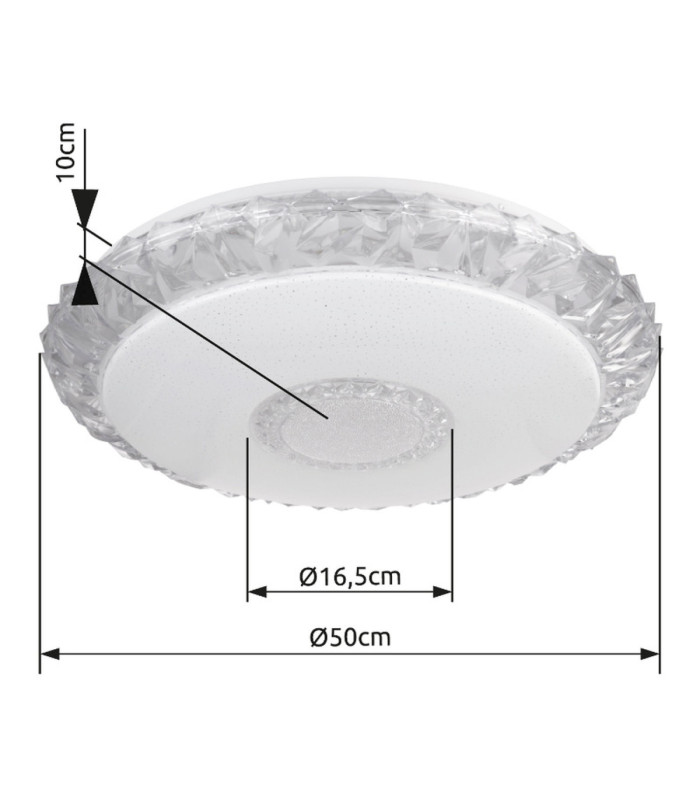Eddie Integrated LED Decorative Flush Ceiling Light White 3000-6500K-12