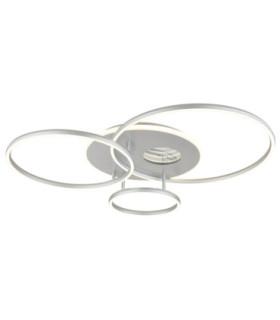 Invertina Integrated Led Semi Flush Ceiling Light Matt Silver Colour 2700-6500K-1