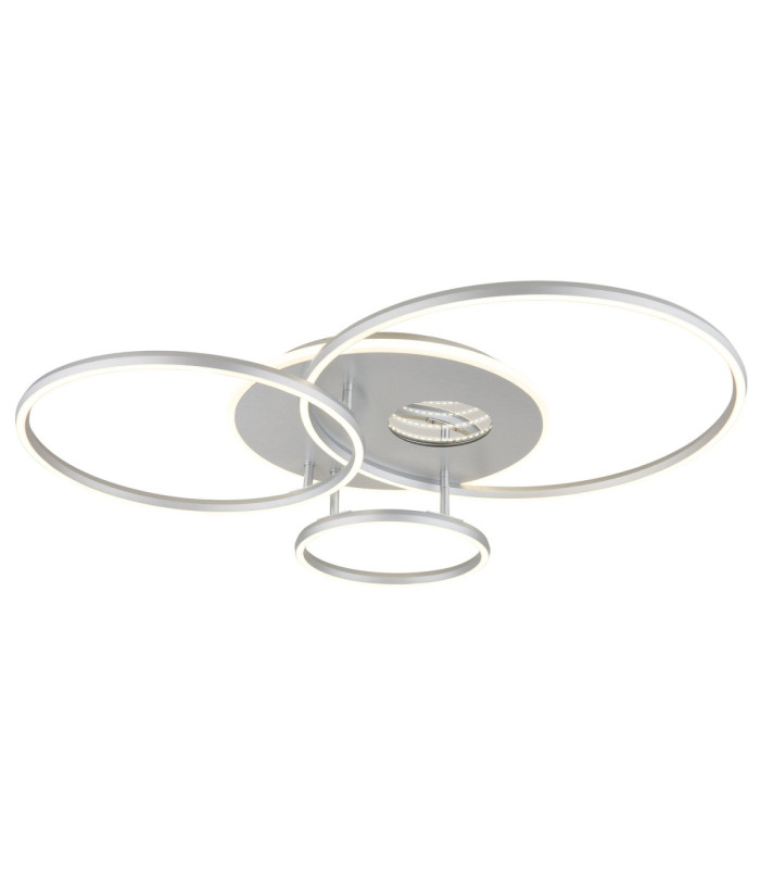 Invertina Integrated Led Semi Flush Ceiling Light Matt Silver Colour 2700-6500K-1