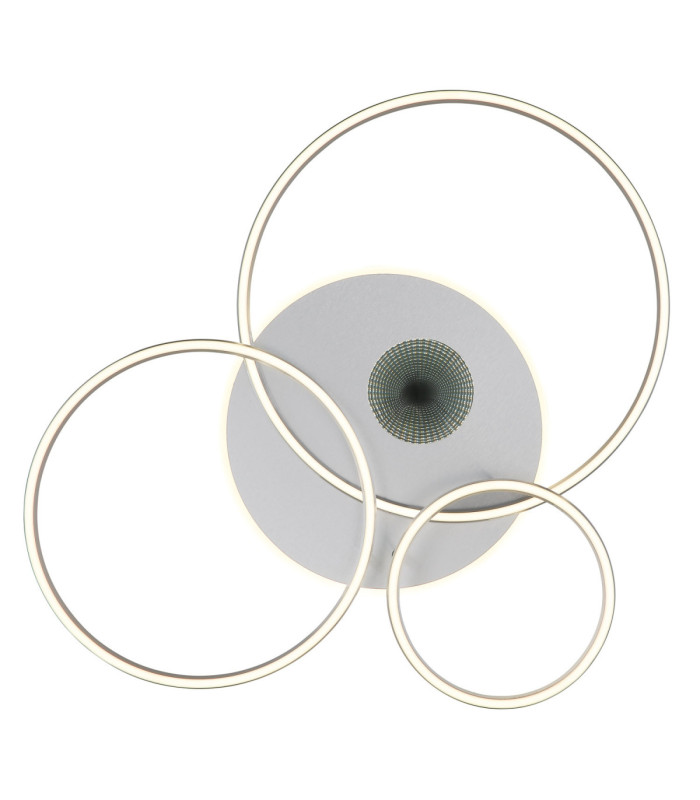 Invertina Integrated Led Semi Flush Ceiling Light Matt Silver Colour 2700-6500K-3
