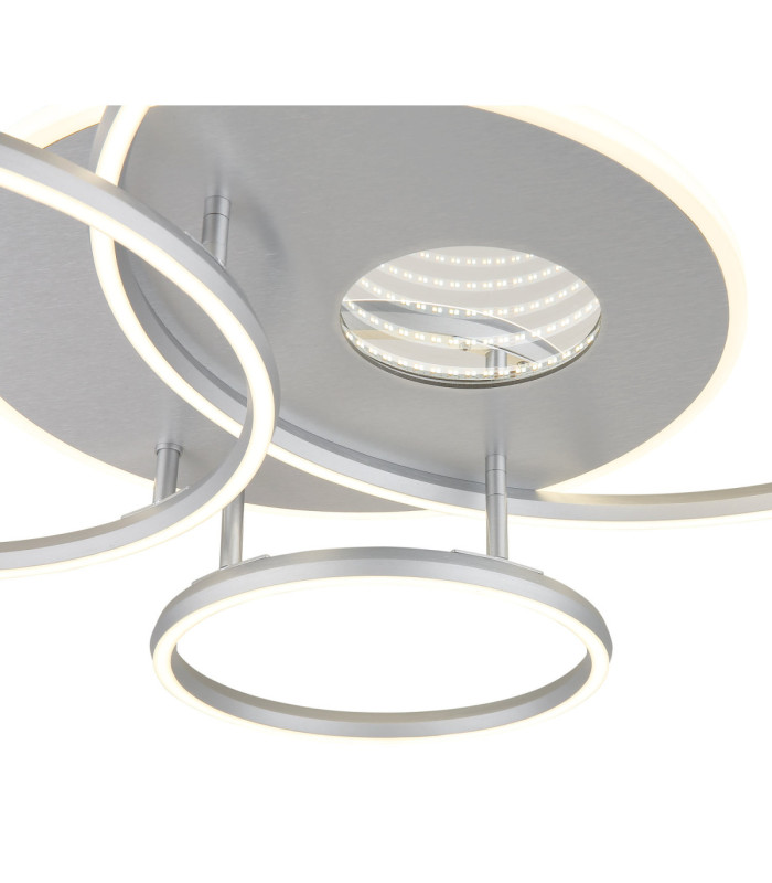 Invertina Integrated Led Semi Flush Ceiling Light Matt Silver Colour 2700-6500K-4
