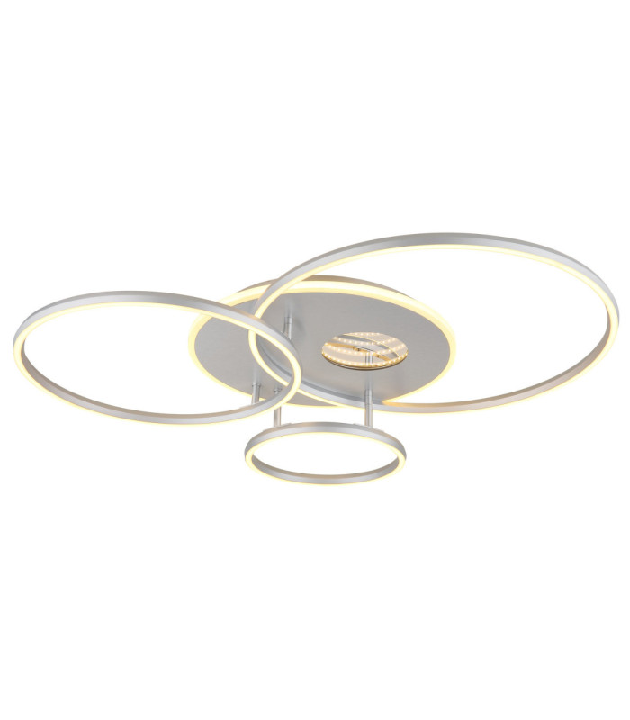 Invertina Integrated Led Semi Flush Ceiling Light Matt Silver Colour 2700-6500K-5