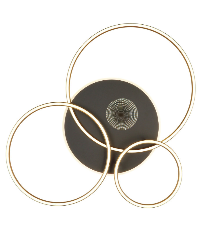 Invertina Integrated Led Semi Flush Ceiling Light Matt Gold Colours 2700-6500K-3