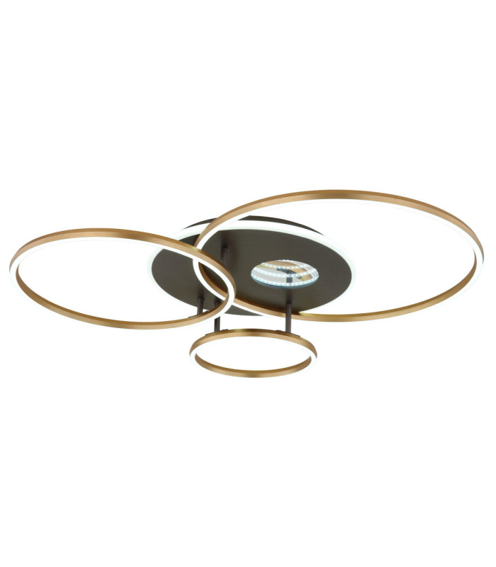 Invertina Integrated Led Semi Flush Ceiling Light Matt Gold Colours 2700-6500K-6