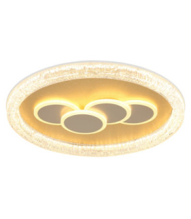 Loraine Ring Integrated Led Semi Flush Ceiling Light Matt White 3000K-1