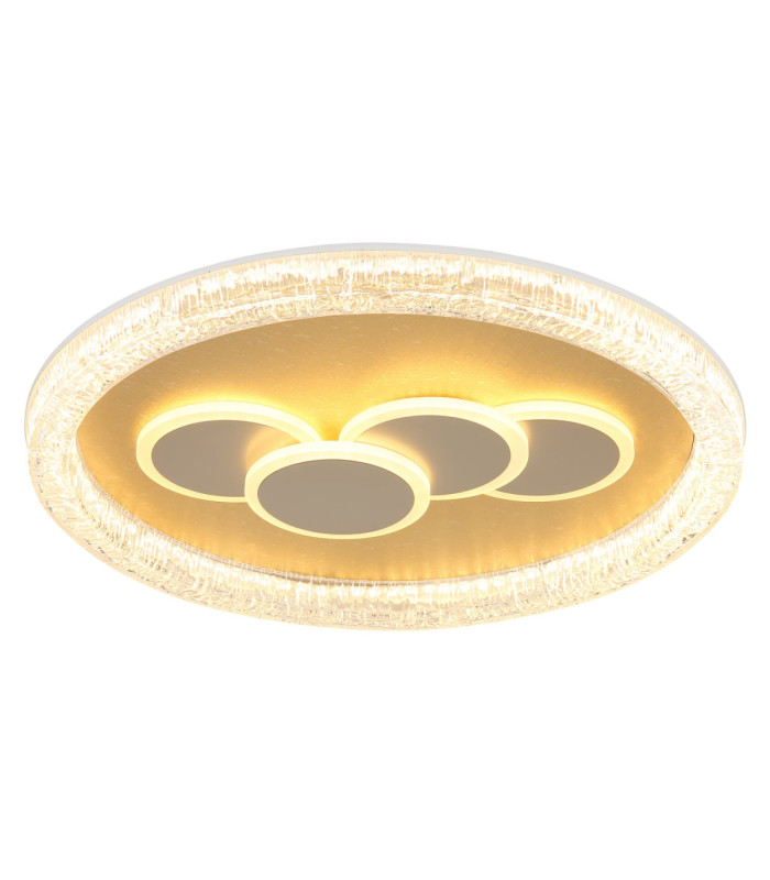 Loraine Ring Integrated Led Semi Flush Ceiling Light Matt White 3000K-1