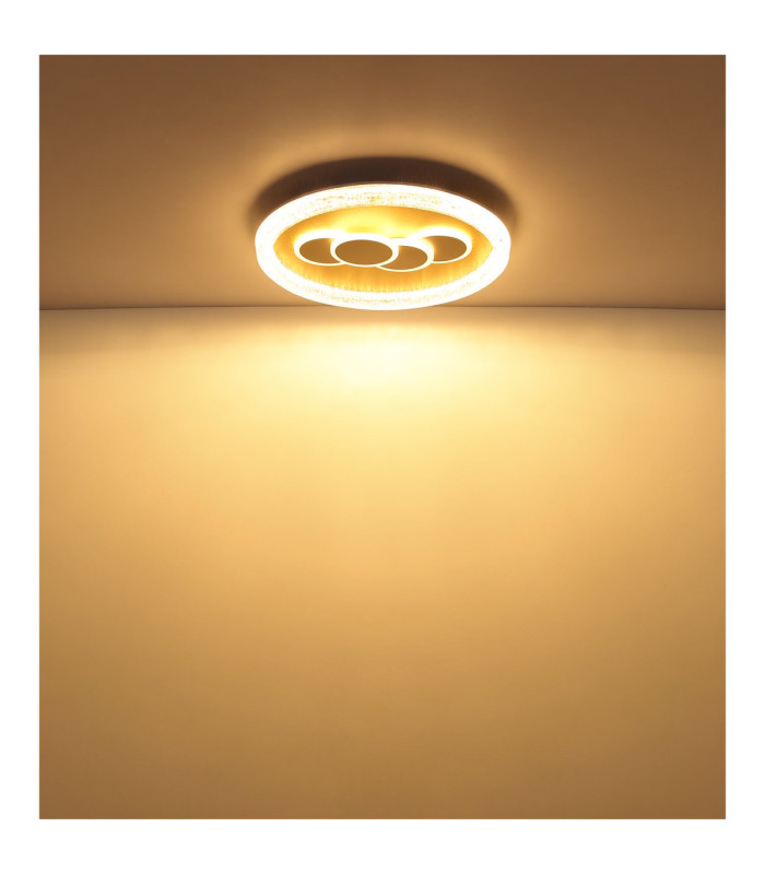 Loraine Ring Integrated Led Semi Flush Ceiling Light Matt White 3000K-5
