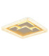 Loraine Square Integrated Led Semi Flush Ceiling Light Matt White 3000K-1