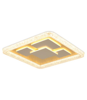Loraine Square Integrated Led Semi Flush Ceiling Light Matt White 3000K-1