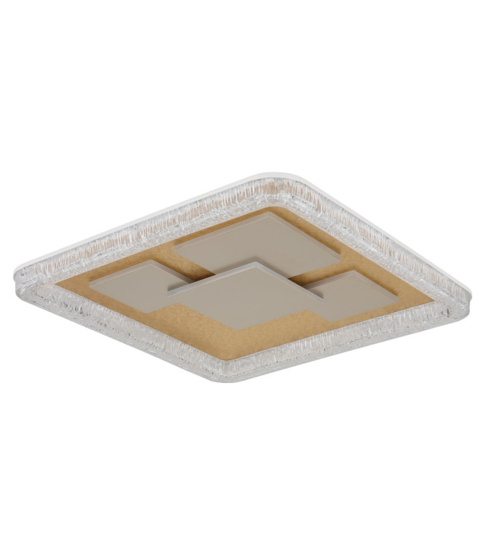 Loraine Square Integrated Led Semi Flush Ceiling Light Matt White 3000K-2