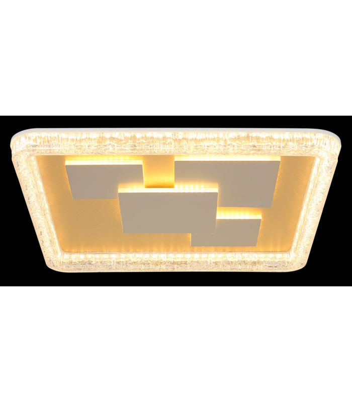 Loraine Square Integrated Led Semi Flush Ceiling Light Matt White 3000K-6