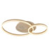 Sanford Twin Ring Integrated Led Semi Flush Ceiling Light Matt Sand Colour 3000K-1