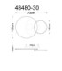 Sanford Twin Ring Integrated Led Semi Flush Ceiling Light Matt Sand Colour 3000K-7