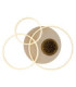 Sanford Tripple Ring Integrated Led Semi Flush Ceiling Light Matt Sand Colour 3000K-3