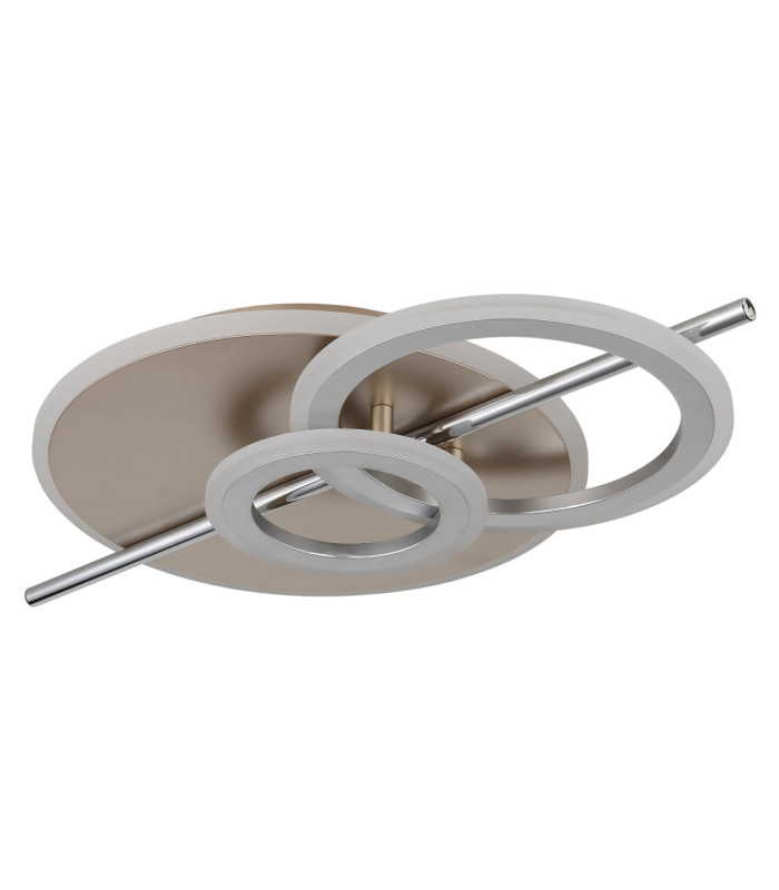 Norris Integrated Led Semi Flush Ceiling Light Matt Champagne Colour 4000K-2
