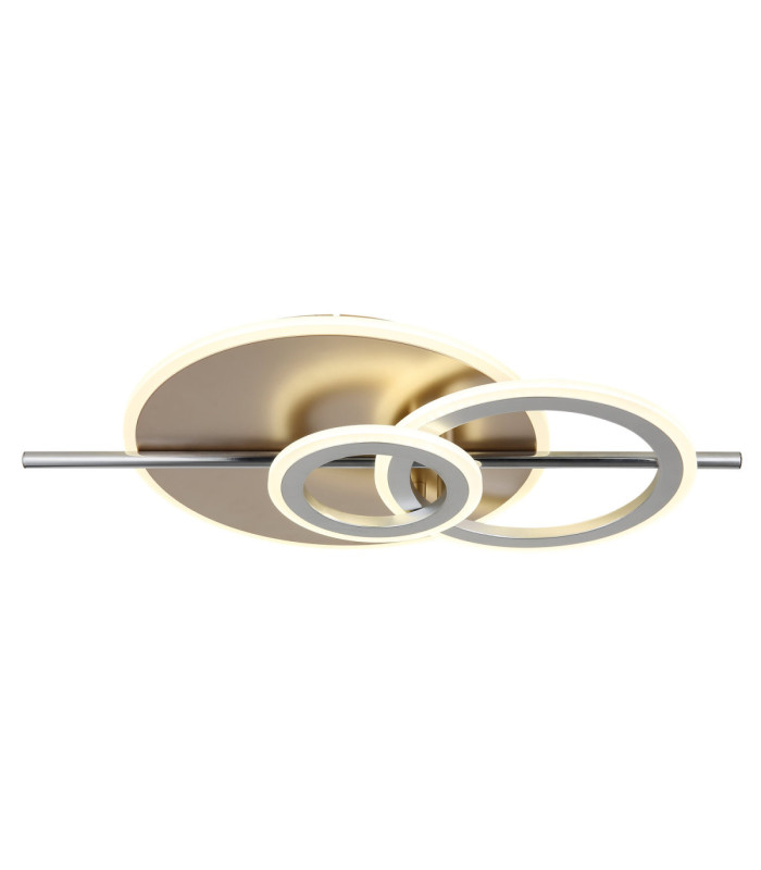 Norris Integrated Led Semi Flush Ceiling Light Matt Champagne Colour 4000K-3