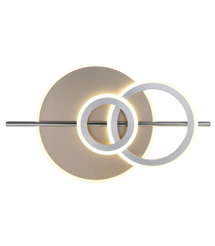 Norris Integrated Led Semi Flush Ceiling Light Matt Champagne Colour 4000K-4