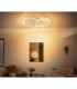 Sanford Tripple Ring Integrated Led Semi Flush Ceiling Light Matt Sand Colour 3000K-7