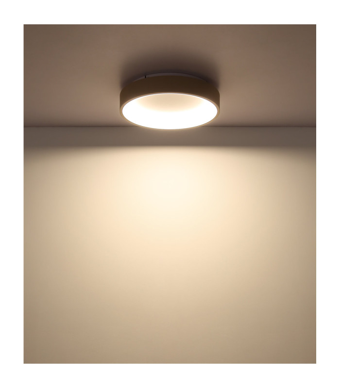 Gallegos 40cm Integrated Led Semi Flush Ceiling Light Matt Sand Colour 2700-6000K-6