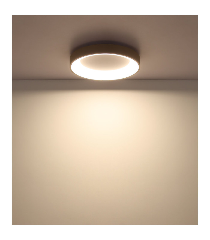 Gallegos 50cm Integrated Led Semi Flush Ceiling Light Matt Sand Colour 2700-6000K-6