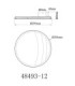 Constance 30cm Integrated Led Semi Flush Ceiling Light Matt Black 3000-4000-6000K-12