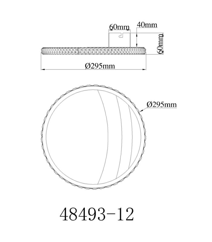 Constance 30cm Integrated Led Semi Flush Ceiling Light Matt Black 3000-4000-6000K-12