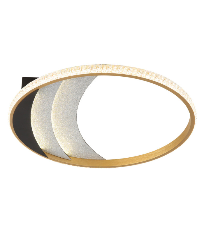 Constance 40cm Integrated Led Semi Flush Ceiling Light Matt Black 3000-4000-6000K-3