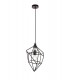 Medium Caged Ceiling Pendant, 1 x E27, Black Nickel - 1