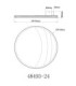 Constance 40cm Integrated Led Semi Flush Ceiling Light Matt Black 3000-4000-6000K-10