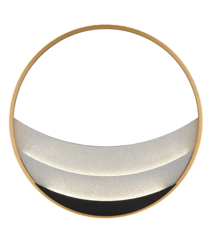 Constance 50cm Integrated Led Semi Flush Ceiling Light Matt Black 3000-4000-6000K-4