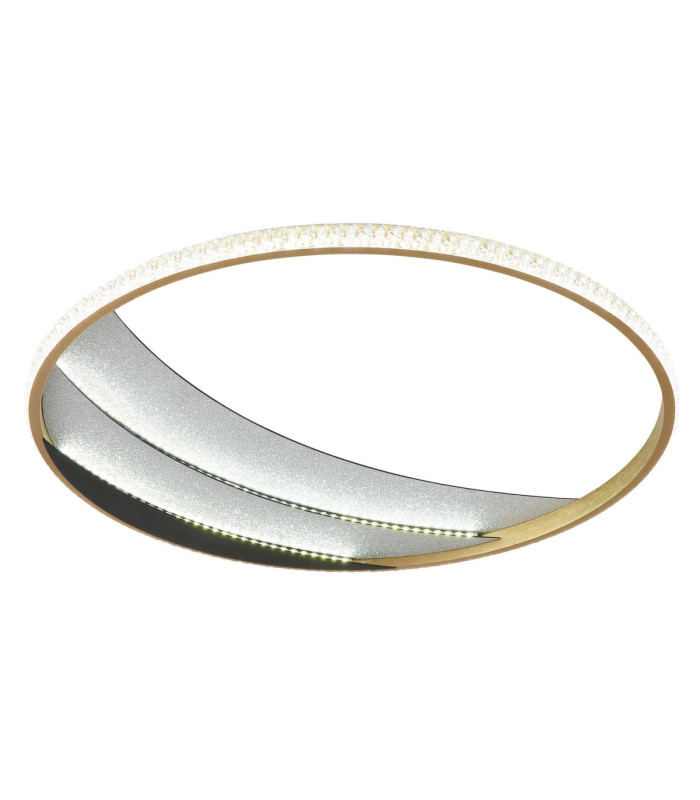 Constance 50cm Integrated Led Semi Flush Ceiling Light Matt Black 3000-4000-6000K-6