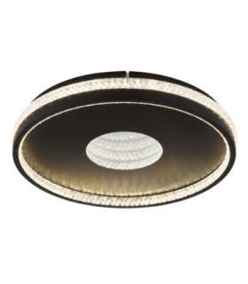 Shirley 40cm Integrated Led Semi Flush Ceiling Light Matt Black 2700-6500K-1