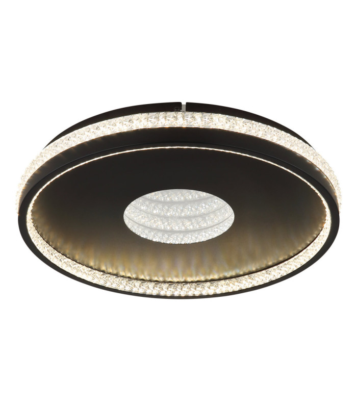 Shirley 40cm Integrated Led Semi Flush Ceiling Light Matt Black 2700-6500K-1