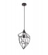Medium Caged Ceiling Pendant, 1 x E27, Black Nickel - 5