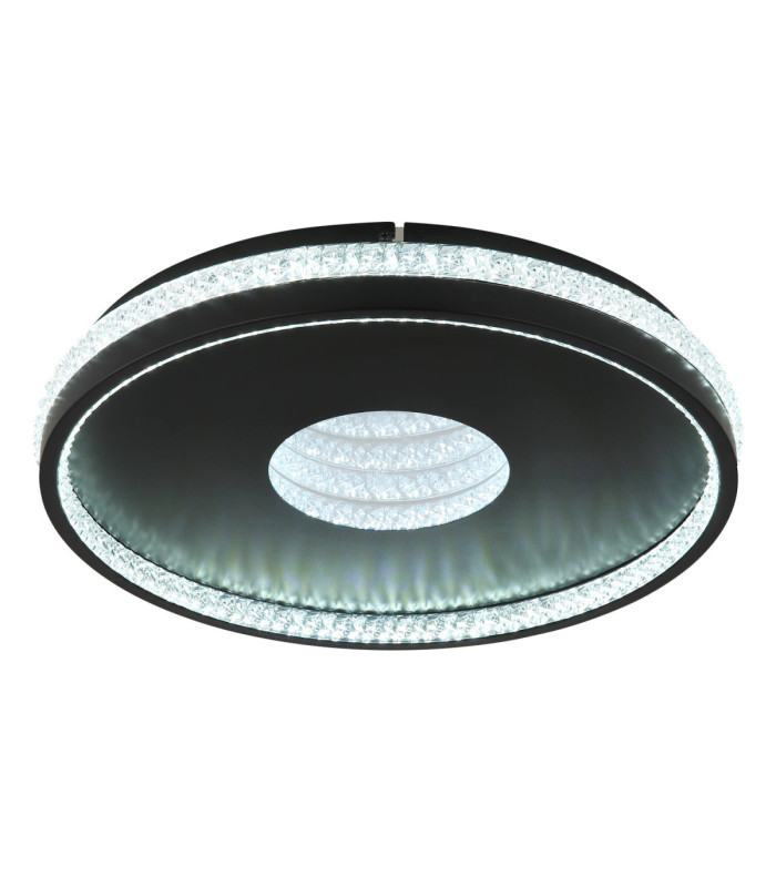 Shirley 40cm Integrated Led Semi Flush Ceiling Light Matt Black 2700-6500K-5