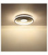Shirley 40cm Integrated Led Semi Flush Ceiling Light Matt Black 2700-6500K-6