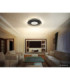 Shirley 50cm Integrated Led Semi Flush Ceiling Light Matt Black 2700-6500K-8
