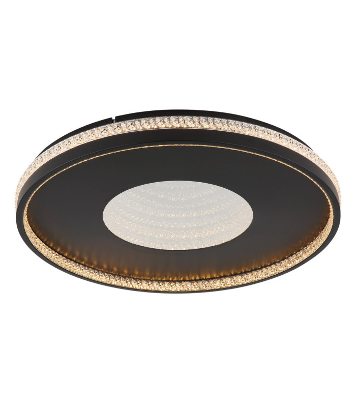 Shirley 50cm Integrated Led Semi Flush Ceiling Light Matt Black 2700-6500K-9