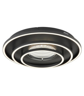 Lawanda Integrated Led Semi Flush Ceiling Light Matt Black 3000-4000-6000K-1