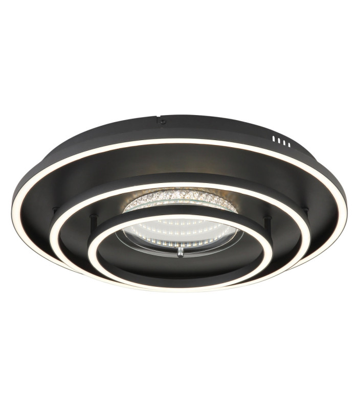Lawanda Integrated Led Semi Flush Ceiling Light Matt Black 3000-4000-6000K-1
