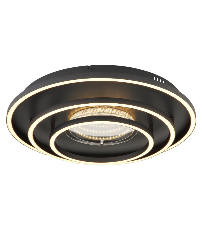Lawanda Integrated Led Semi Flush Ceiling Light Matt Black 3000-4000-6000K-4