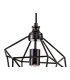 Medium Caged Ceiling Pendant, 1 x E27, Black Nickel - 8