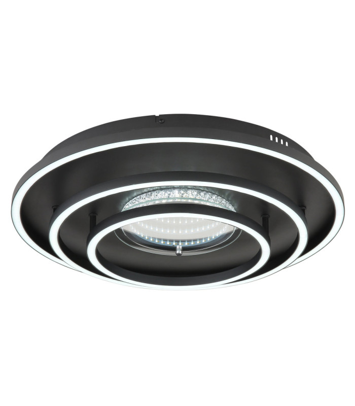 Lawanda Integrated Led Semi Flush Ceiling Light Matt Black 3000-4000-6000K-5