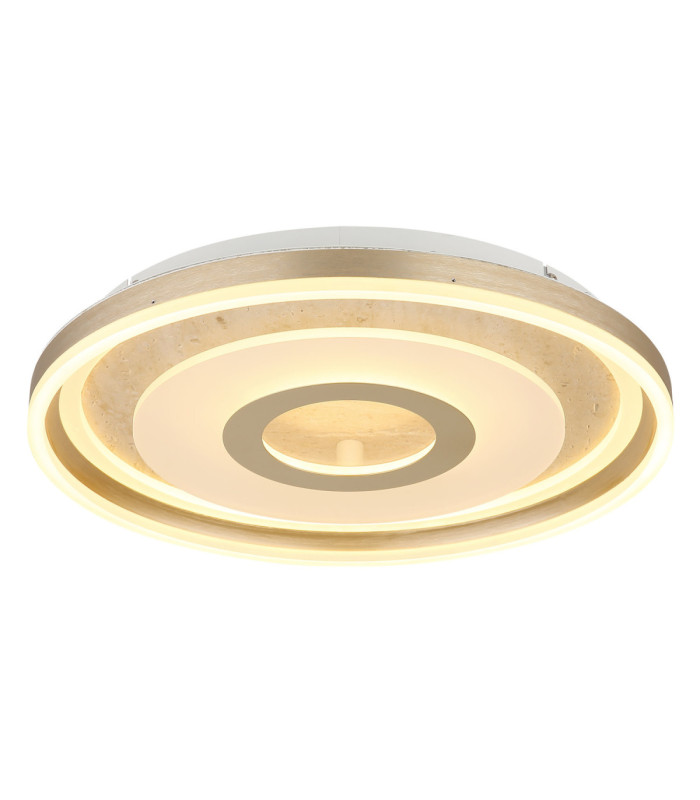 Cardenas 50cm Integrated Led Semi Flush Ceiling Light Matt Champagne Colour 3000K-1