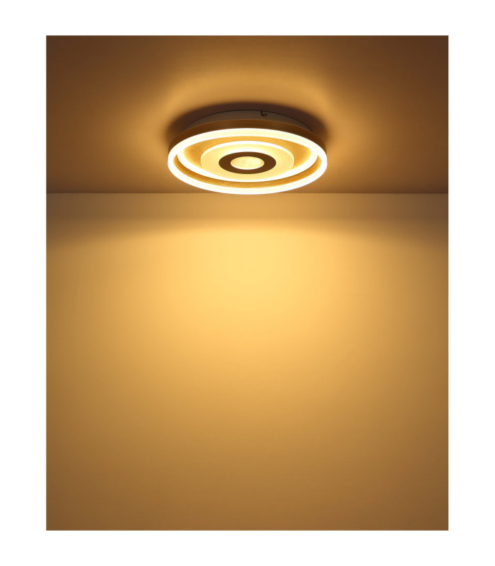 Cardenas 40cm Integrated Led Semi Flush Ceiling Light Matt Champagne Colour 3000K-6