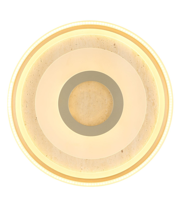 Cardenas 50cm Integrated Led Semi Flush Ceiling Light Matt Champagne Colour 3000K-3