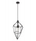 Large Caged Ceiling Pendant, 1 x E27, Black Nickel - 1