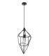 Large Caged Ceiling Pendant, 1 x E27, Black Nickel - 3